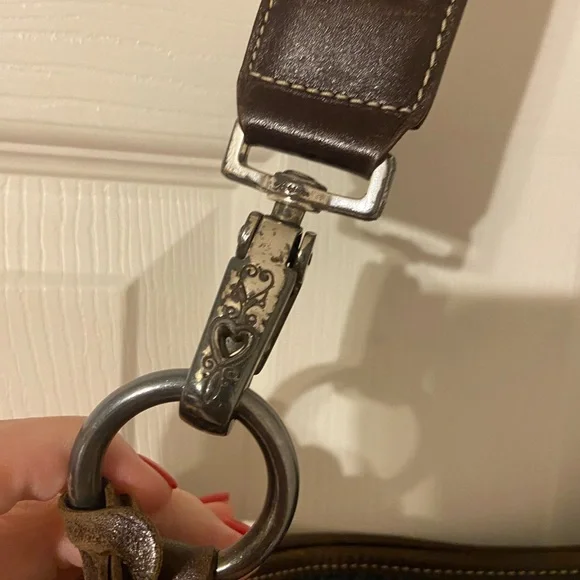 Brighton Floral Embroidered Denim Shoulder Bag - Picture 3 of 9